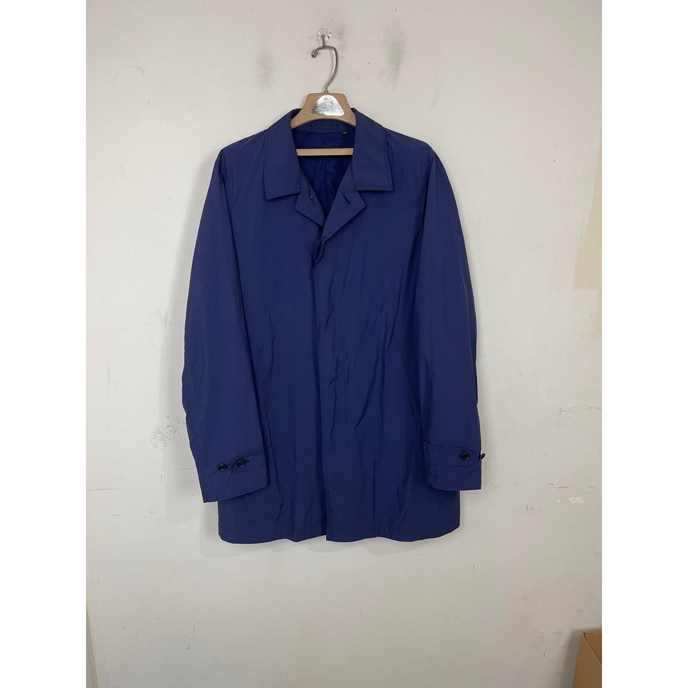 Uniqlo Mens Navy Blue Lightweight Car‎ Coat Jacket 316-075762 Large L